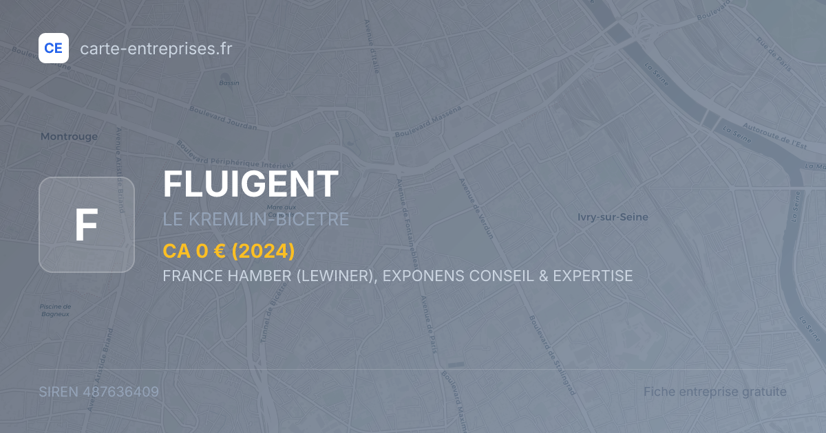 FLUIGENT — 487636409 — fiche entreprise