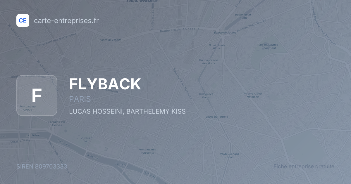 FLYBACK — 809703333 — fiche entreprise