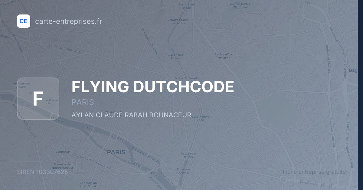FLYING DUTCHCODE — 103307625 — fiche entreprise