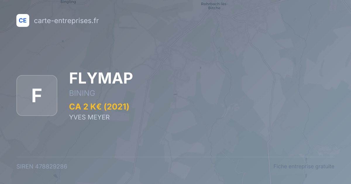 FLYMAP — 478829286 — fiche entreprise