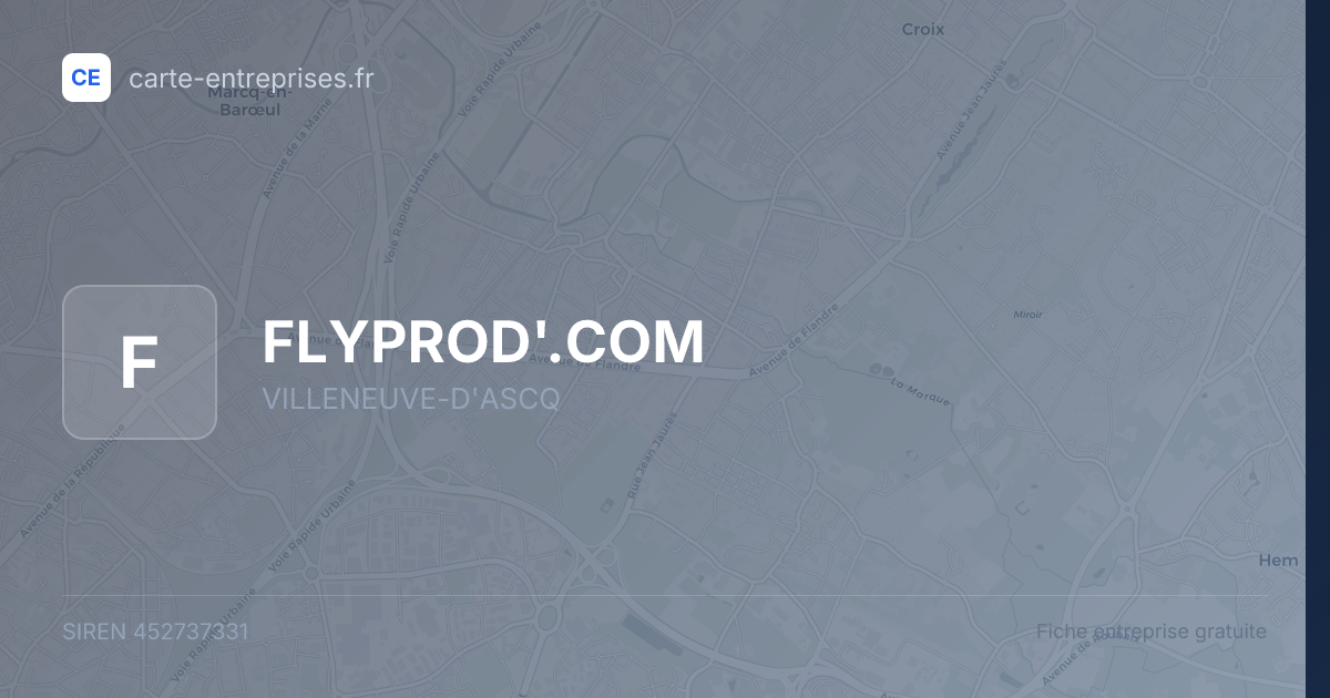 FLYPROD'.COM — 452737331 — fiche entreprise