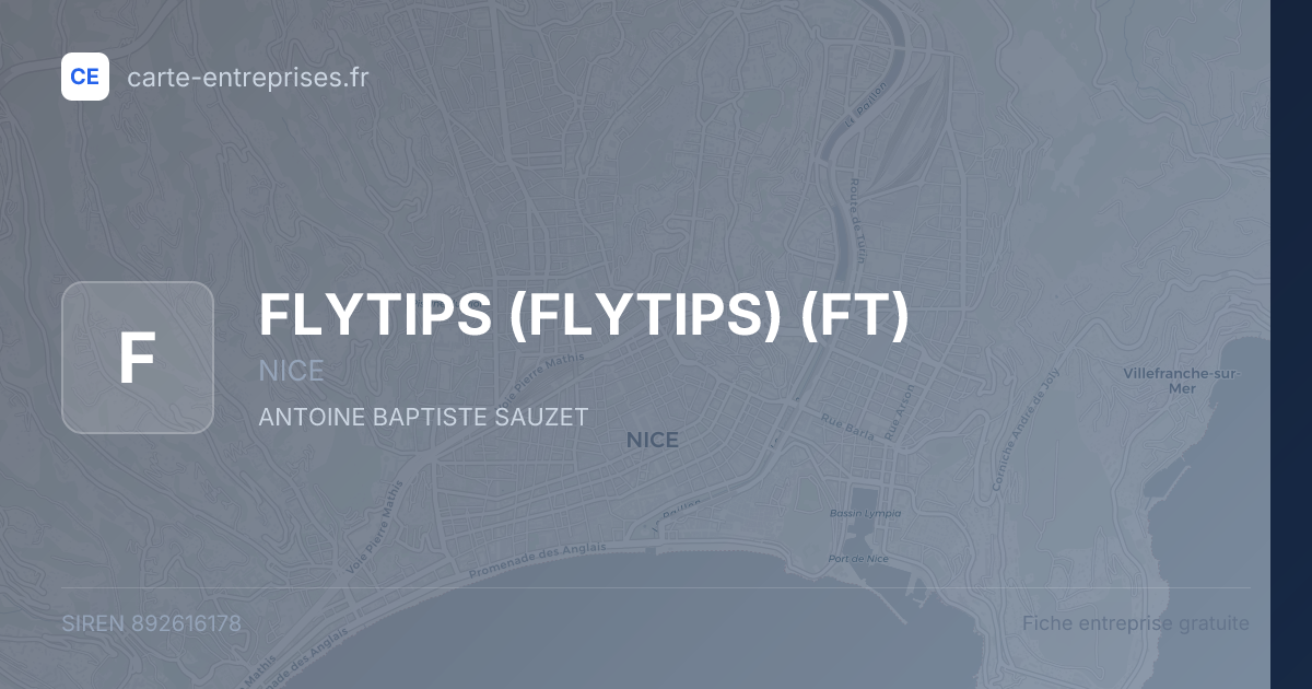 FLYTIPS (FLYTIPS) (FT) — 892616178 — fiche entreprise
