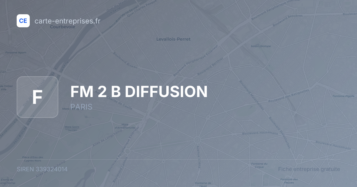 FM 2 B DIFFUSION — 339324014 — fiche entreprise