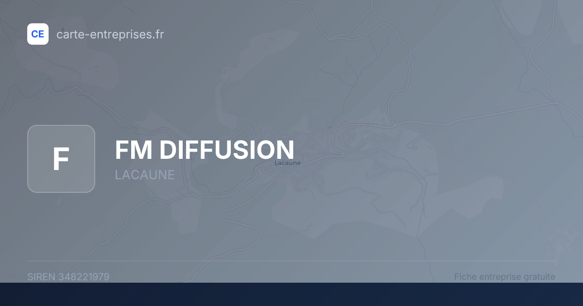 FM DIFFUSION — 348221979 — fiche entreprise