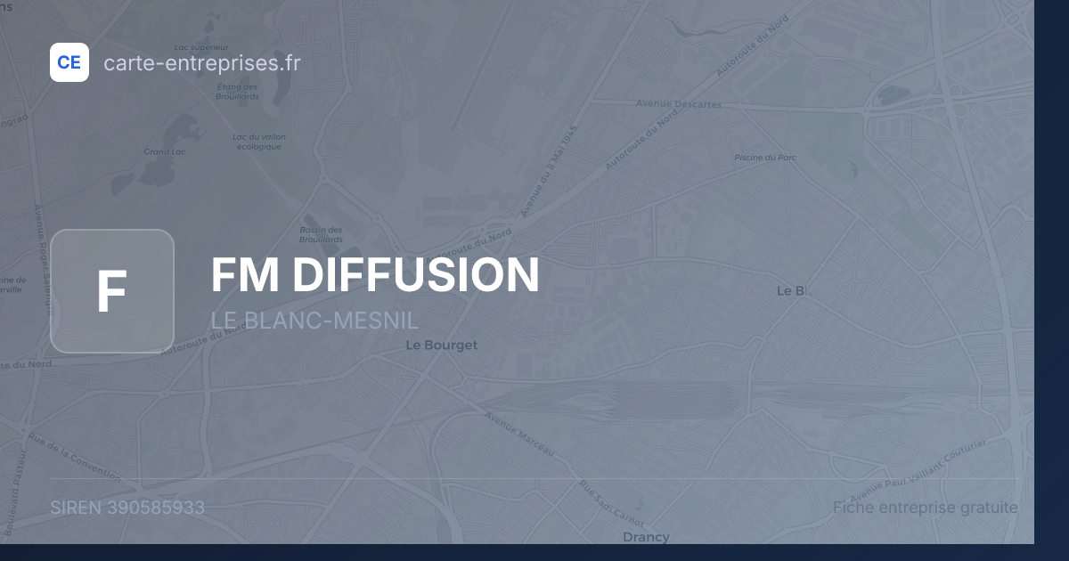 FM DIFFUSION — 390585933 — fiche entreprise