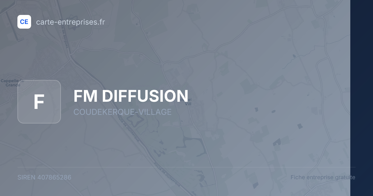 FM DIFFUSION — 407865286 — fiche entreprise