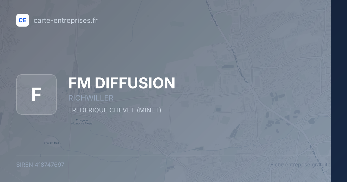 FM DIFFUSION — 418747697 — fiche entreprise