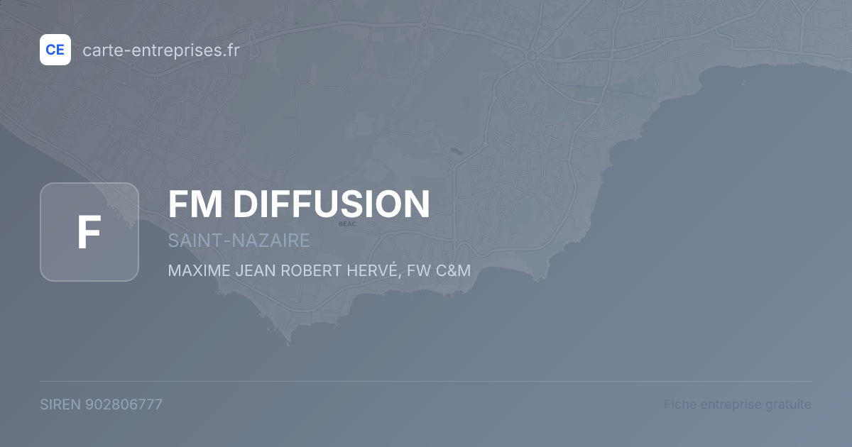 FM DIFFUSION — 902806777 — fiche entreprise