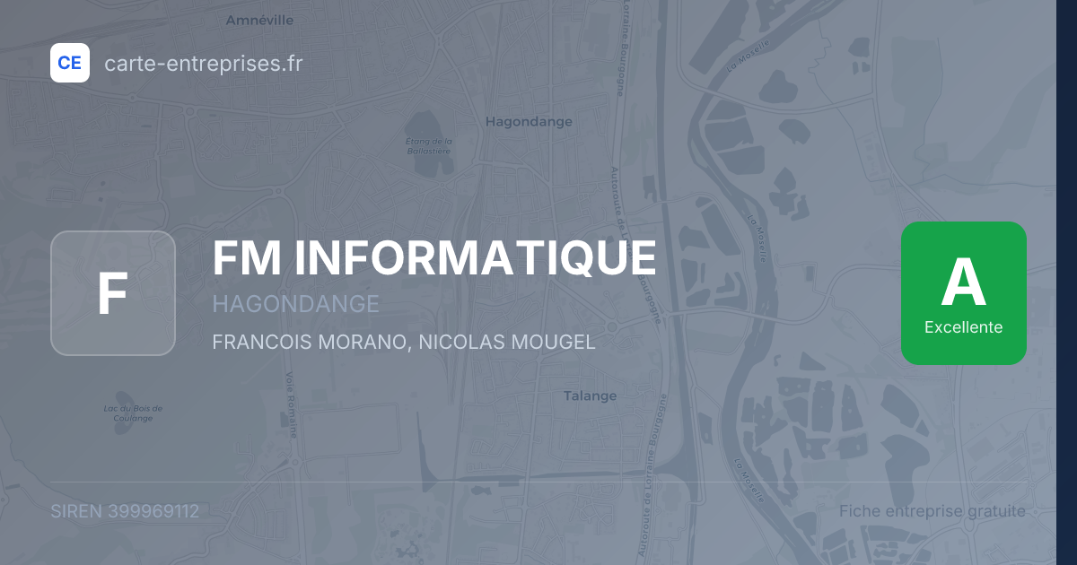 FM INFORMATIQUE — 399969112 — fiche entreprise