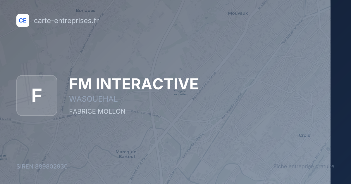 FM INTERACTIVE — 889802930 — fiche entreprise