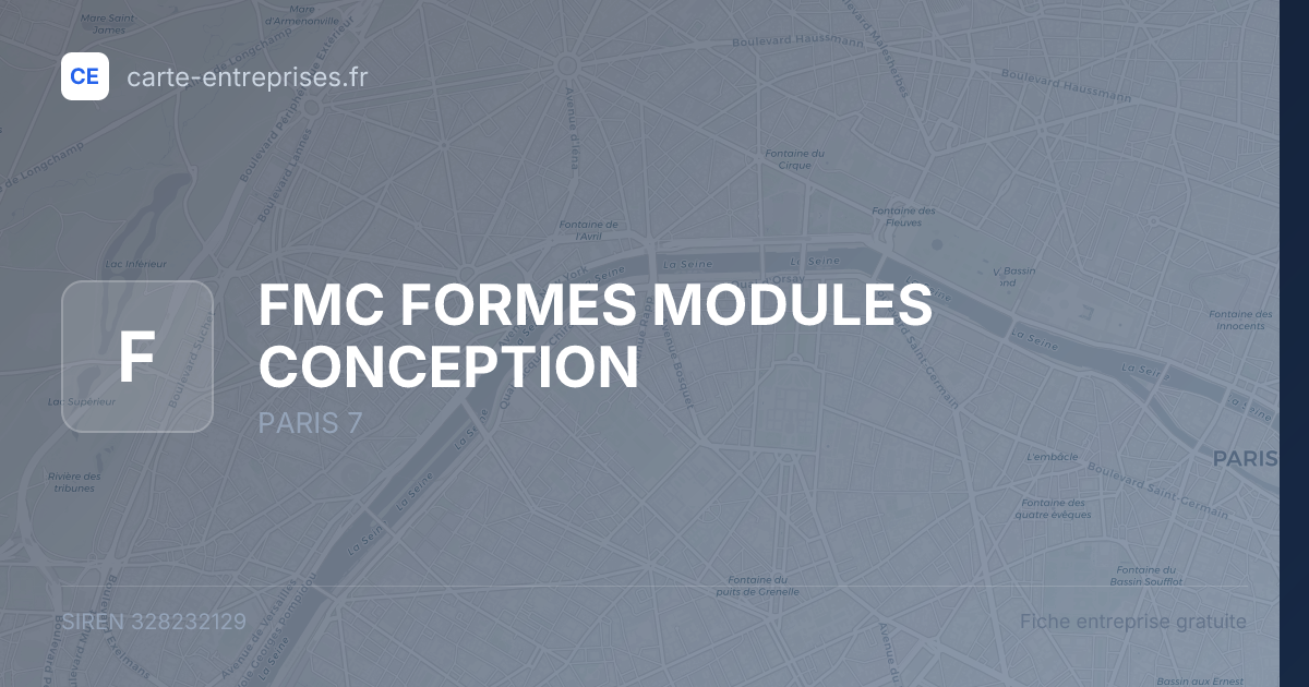 FMC FORMES MODULES CONCEPTION — 328232129 — fiche entreprise