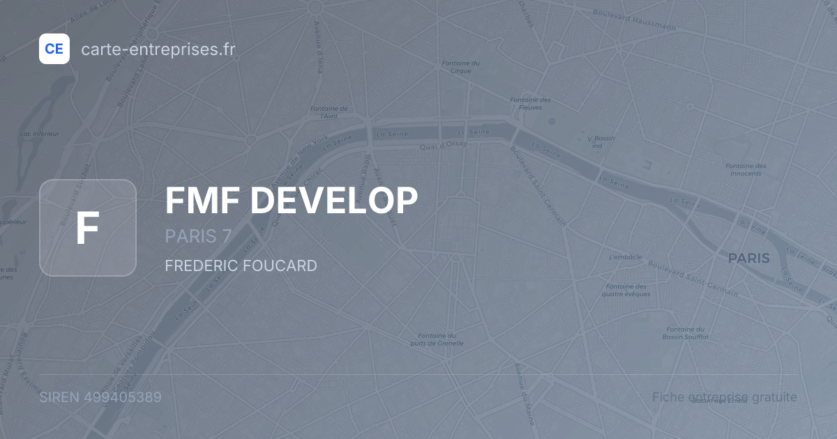 FMF DEVELOP — 499405389 — fiche entreprise