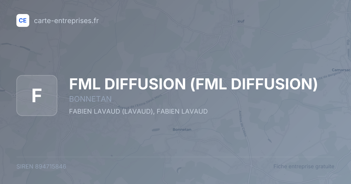 FML DIFFUSION — 894715846 — fiche entreprise