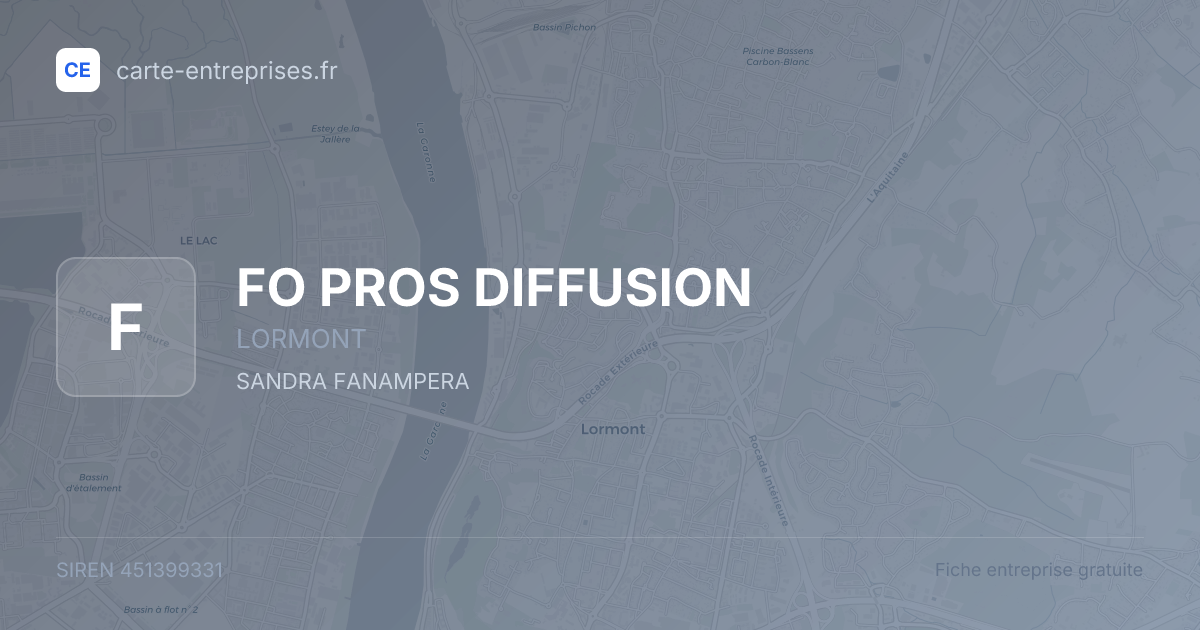 FO PROS DIFFUSION — 451399331 — fiche entreprise