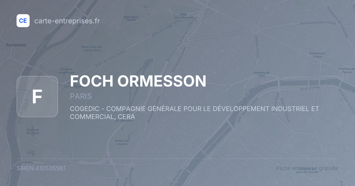 FOCH ORMESSON — 410535561 — fiche entreprise