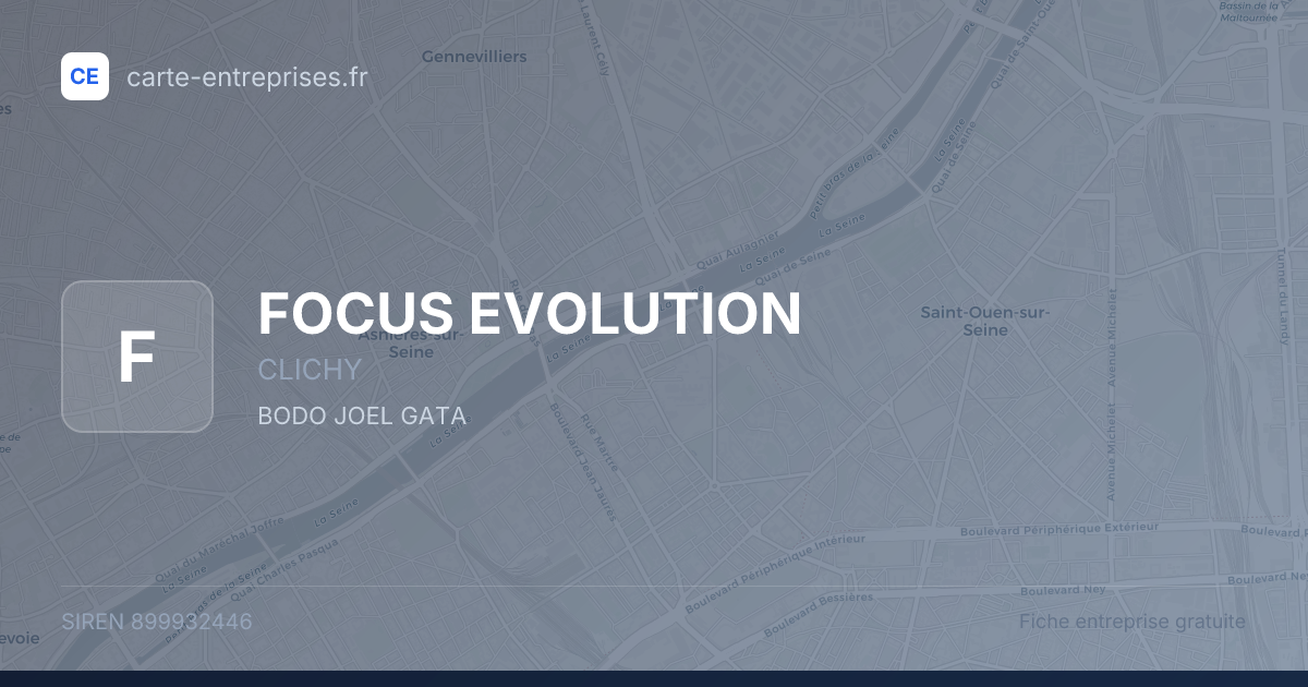 FOCUS EVOLUTION — 899932446 — fiche entreprise