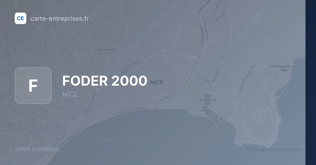 FODER 2000 — 429188600 — fiche entreprise