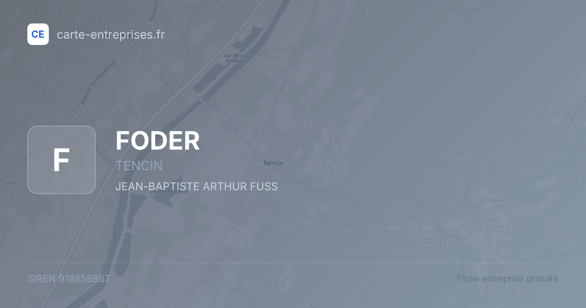 FODER — 918858887 — fiche entreprise