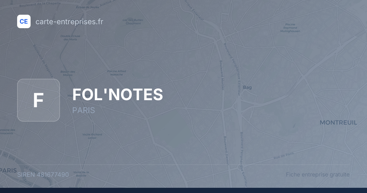 FOL'NOTES — 481677490 — fiche entreprise