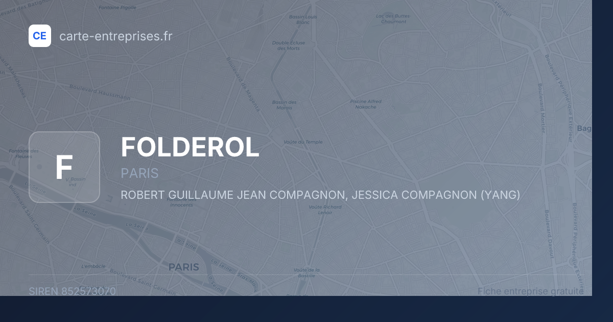 FOLDEROL — 852573070 — fiche entreprise