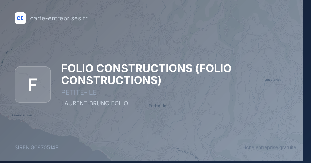 FOLIO CONSTRUCTIONS — 808705149 — fiche entreprise