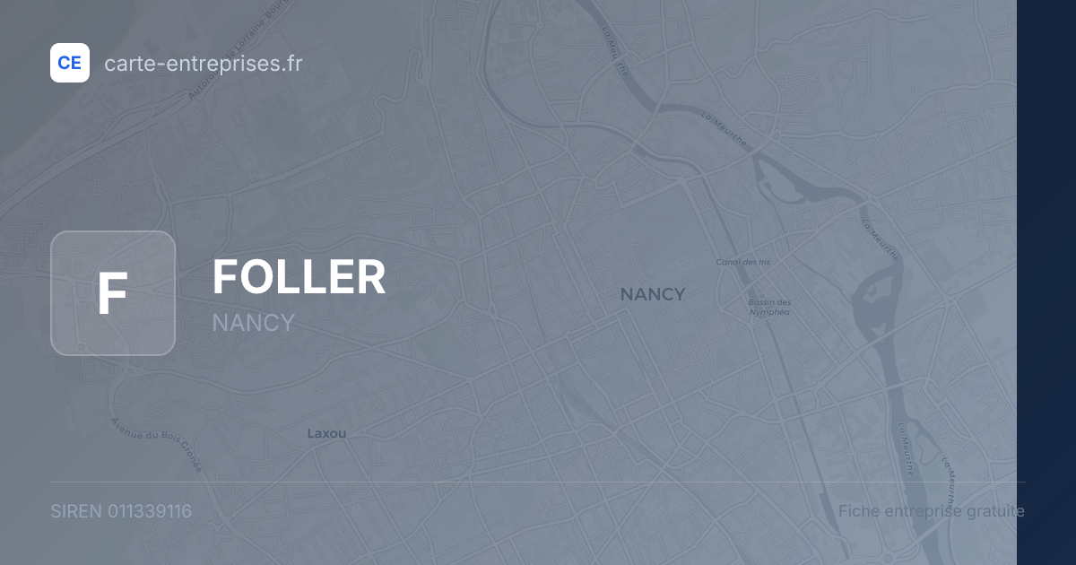 FOLLER — 011339116 — fiche entreprise