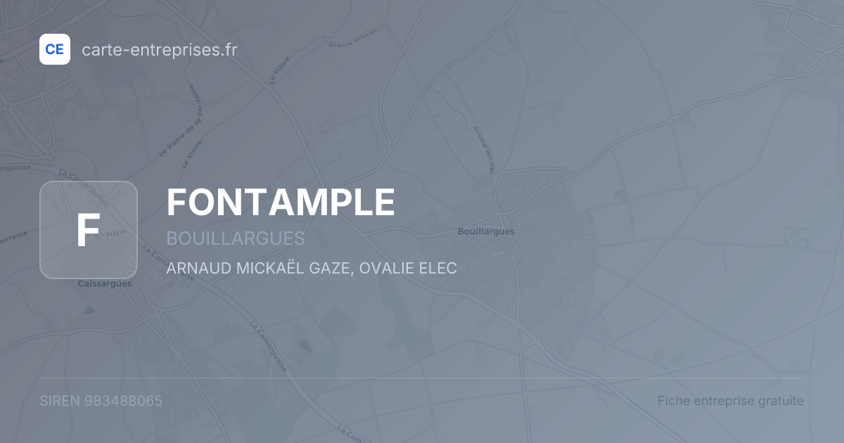 FONTAMPLE — 983488065 — fiche entreprise