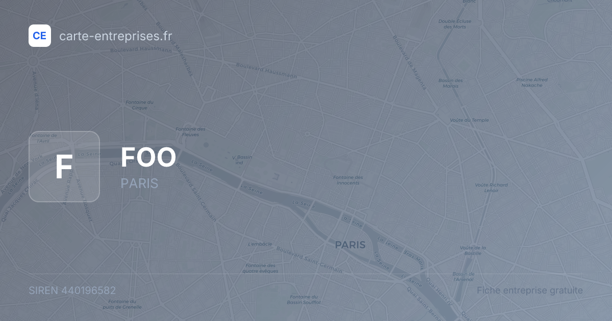 FOO — 440196582 — fiche entreprise