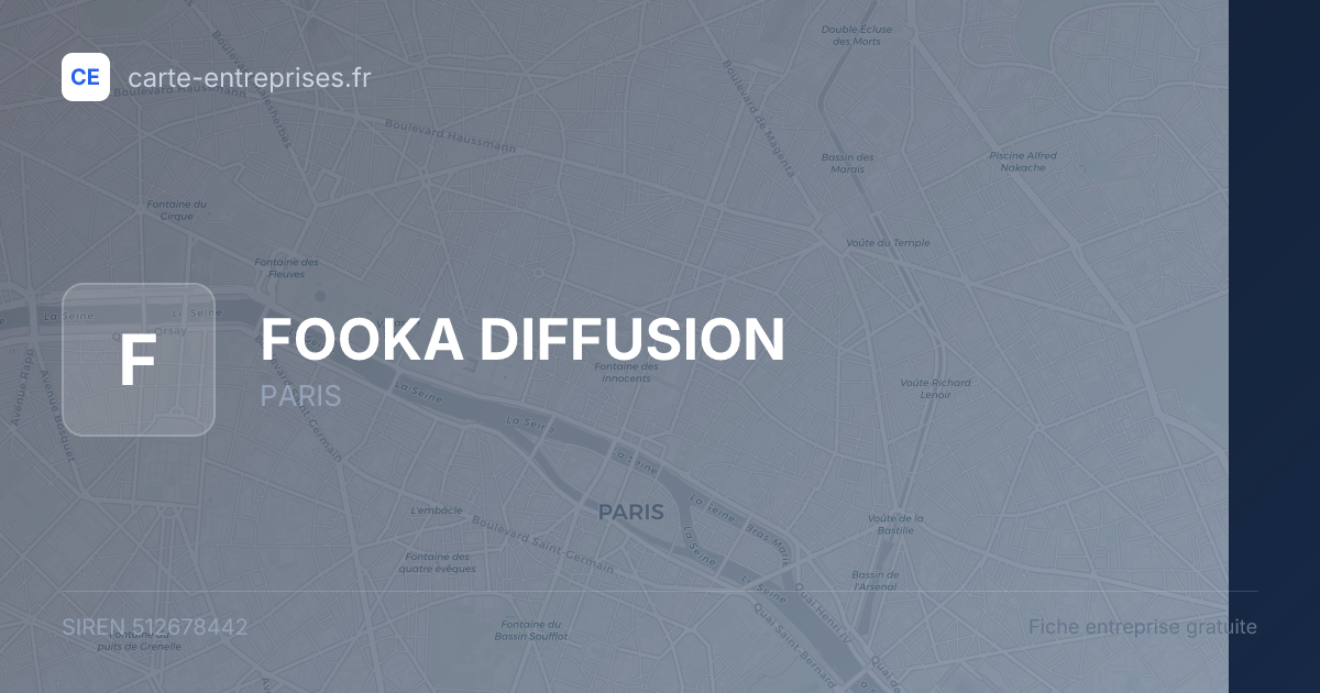 FOOKA DIFFUSION — 512678442 — fiche entreprise