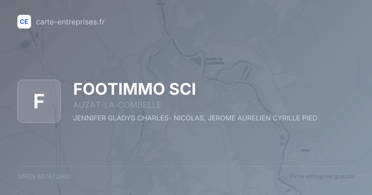 FOOTIMMO SCI — 887472900 — fiche entreprise