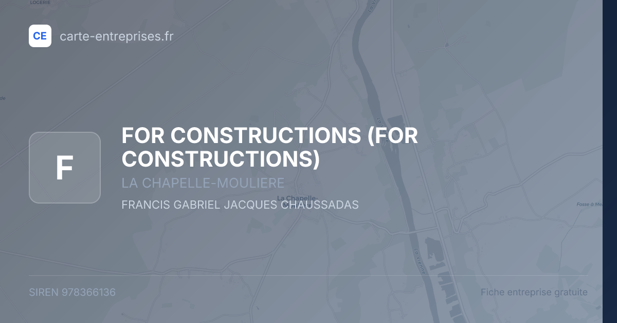 FOR CONSTRUCTIONS — 978366136 — fiche entreprise