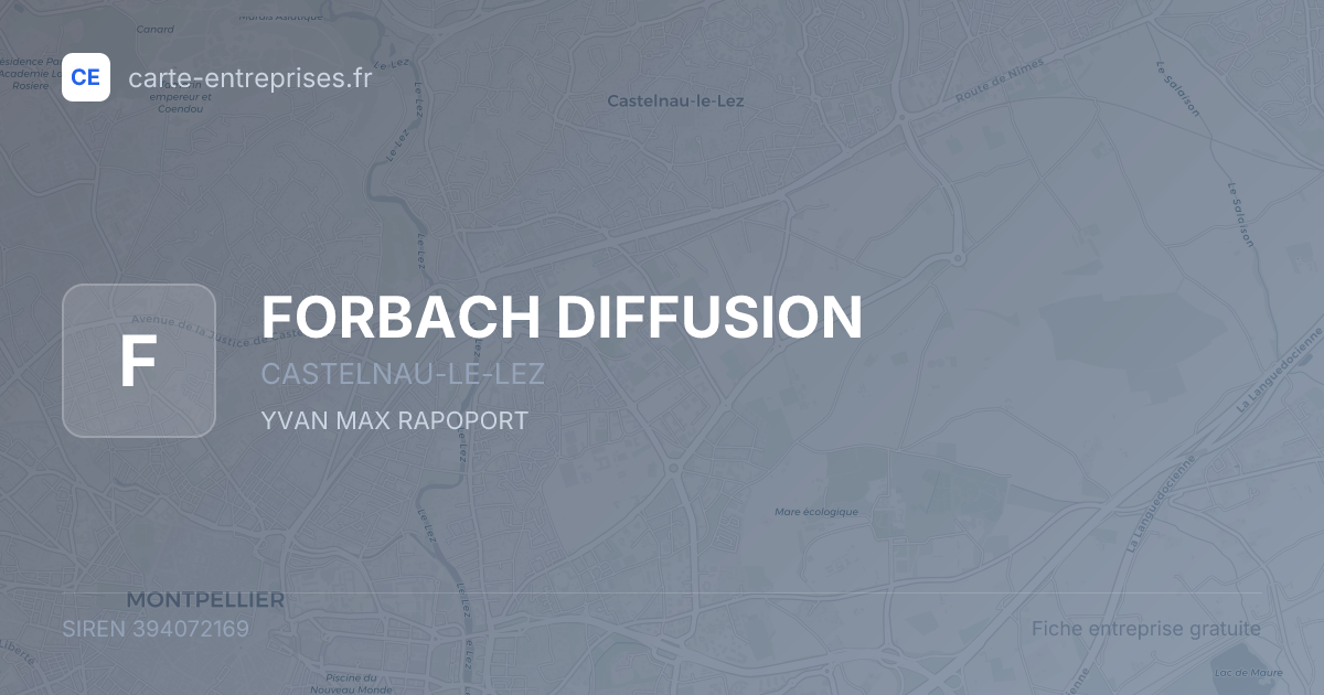 FORBACH DIFFUSION — 394072169 — fiche entreprise