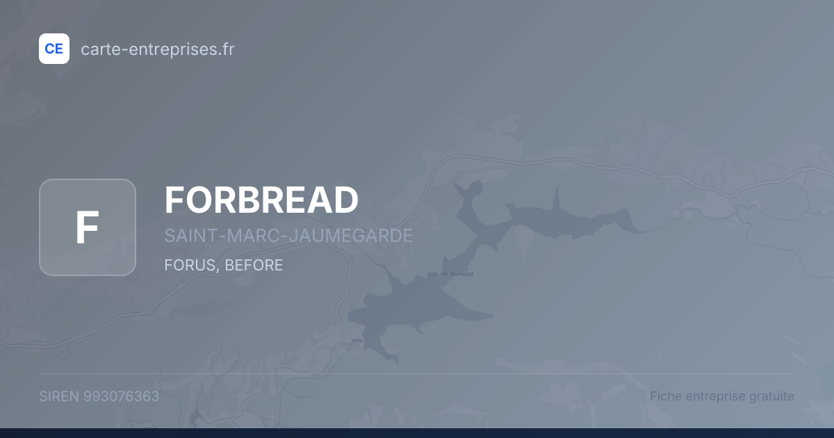 FORBREAD — 993076363 — fiche entreprise