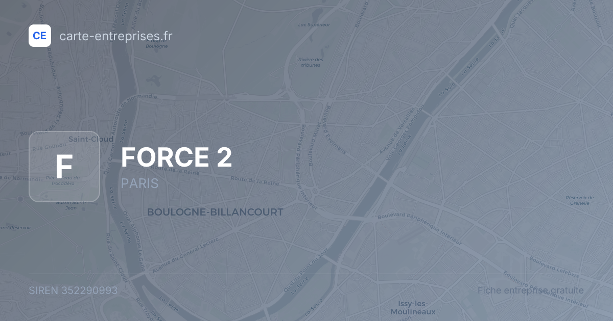 FORCE 2 — 352290993 — fiche entreprise
