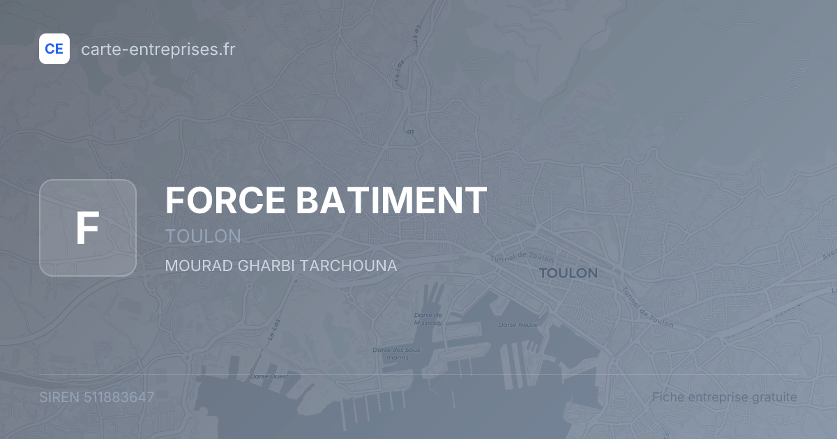 FORCE BATIMENT — 511883647 — fiche entreprise