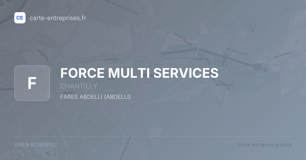 FORCE MULTI SERVICES — 827838152 — fiche entreprise
