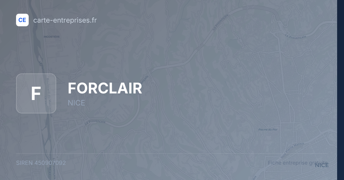 FORCLAIR — 450907092 — fiche entreprise