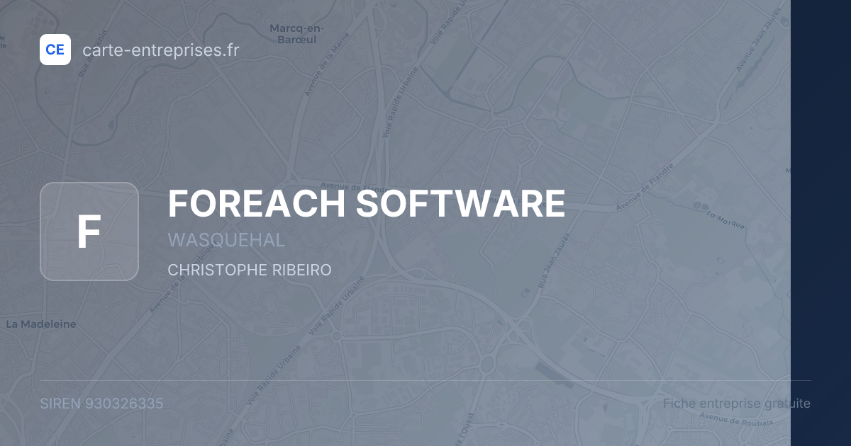 FOREACH SOFTWARE — 930326335 — fiche entreprise