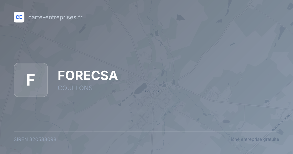 FORECSA — 320588098 — fiche entreprise