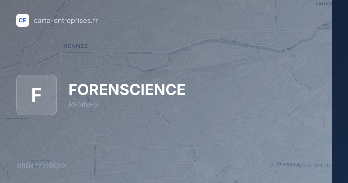 FORENSCIENCE — 753951599 — fiche entreprise
