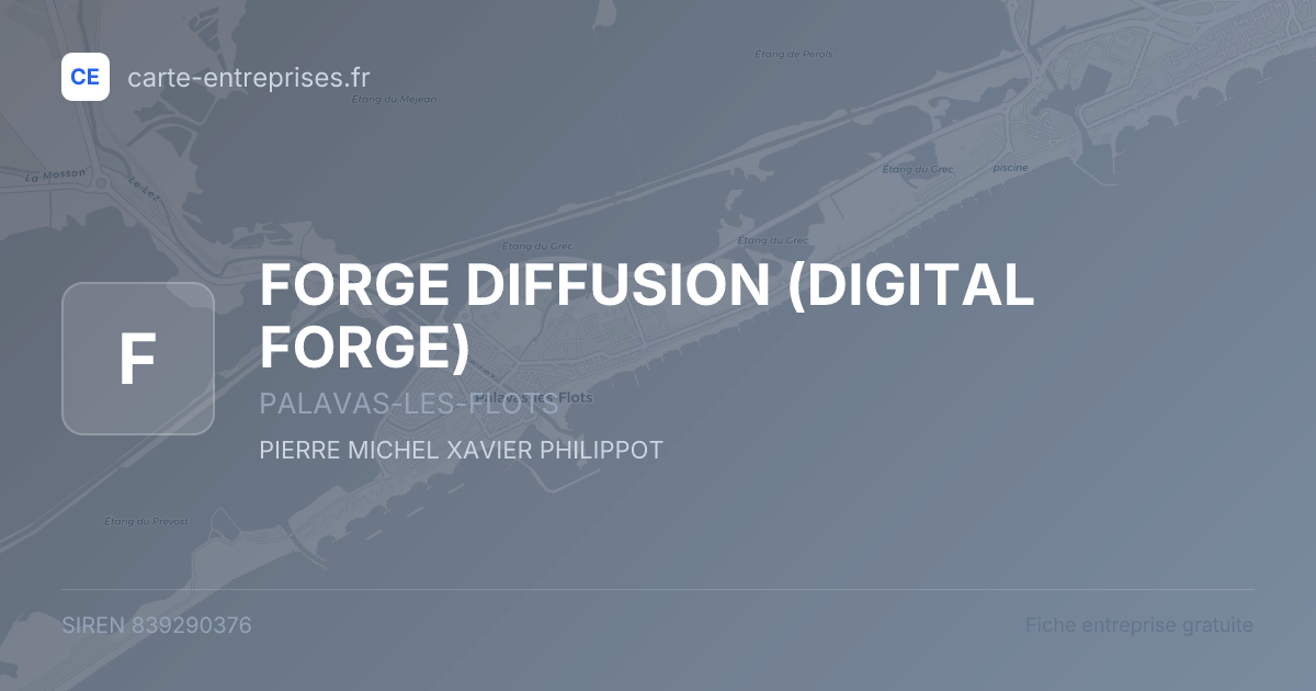 FORGE DIFFUSION (DIGITAL FORGE) — 839290376 — fiche entreprise