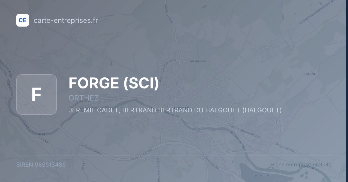 FORGE (SCI) — 989513486 — fiche entreprise