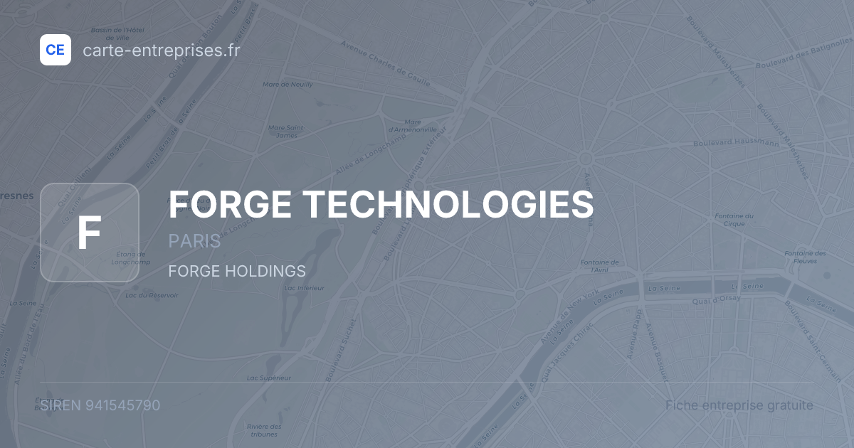 FORGE TECHNOLOGIES — 941545790 — fiche entreprise