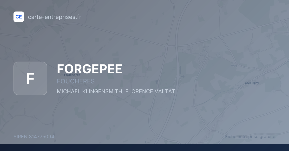 FORGEPEE — 814775094 — fiche entreprise
