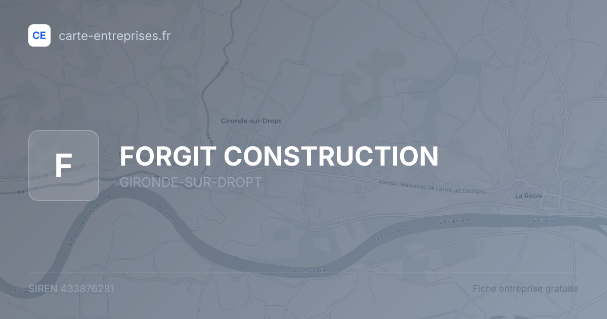FORGIT CONSTRUCTION — 433876281 — fiche entreprise