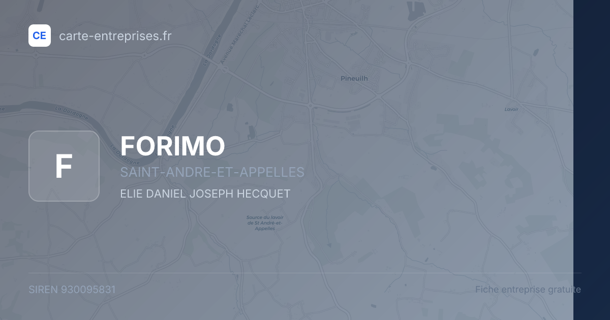 FORIMO — 930095831 — fiche entreprise