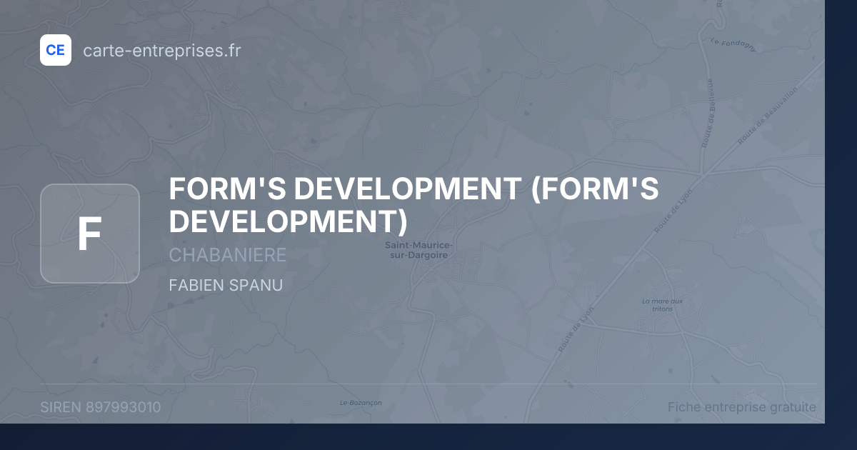 FORM'S DEVELOPMENT — 897993010 — fiche entreprise