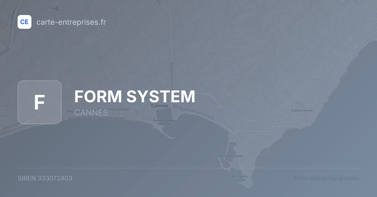 FORM SYSTEM — 333072403 — fiche entreprise