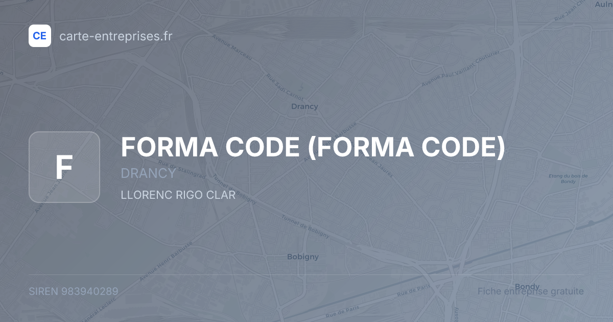 FORMA CODE — 983940289 — fiche entreprise