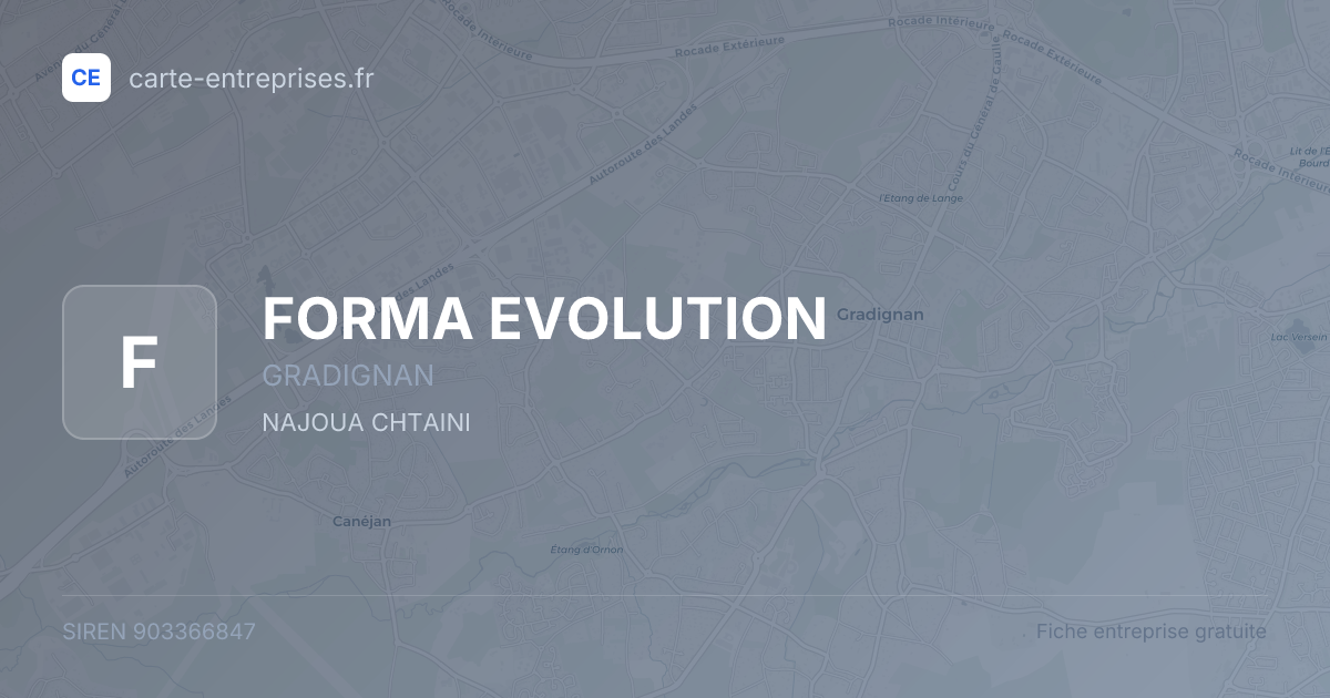FORMA EVOLUTION — 903366847 — fiche entreprise